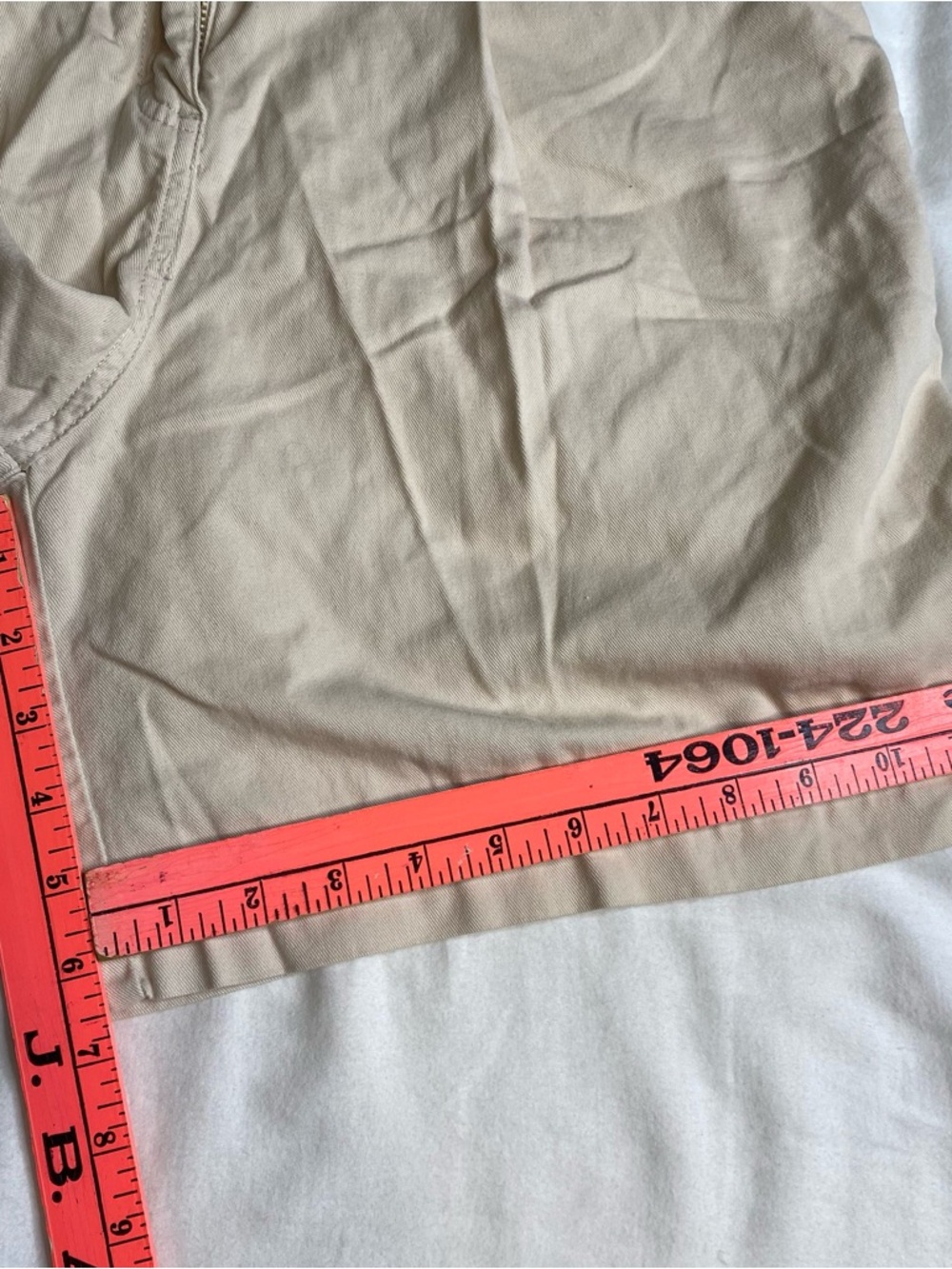 Averroe High Rise Pleated Shorts Cream Cotton Size 6 Minimalist - Picture 8 of 8